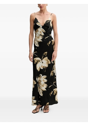 Bardot floral-print V-neck maxi dress - Black
