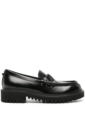 Valentino Garavani Rockstud-embellished leather loafers - Black