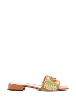 Valentino Garavani V-logo leather sandals - Neutrals