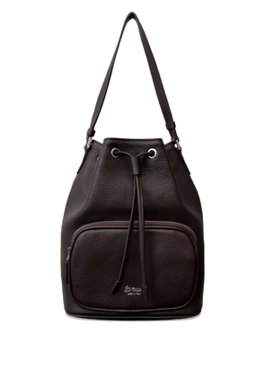LA ROSE drawstring satchel bucket bag - Brown