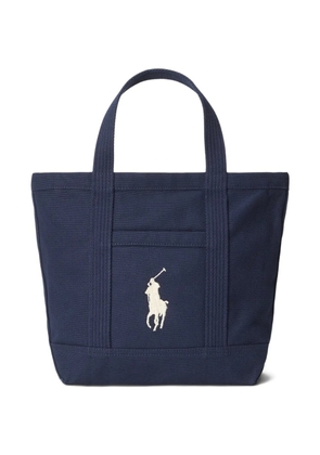 Polo Ralph Lauren embroidered-logo top-handle tote bag - Blue
