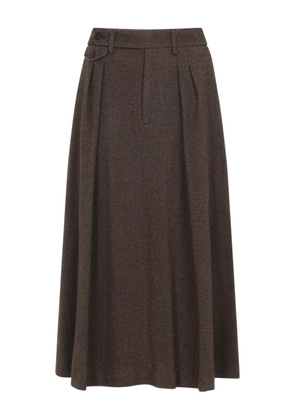 Ralph Lauren Collection pleated tweed skirt - Brown