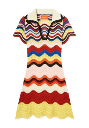 La DoubleJ chevron mini dress - Pink