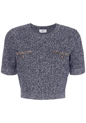 Elisabetta Franchi chest-pocket top - Black