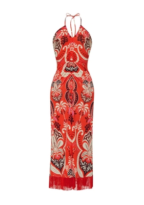Cara Cara Shelter Island midi dress - Red