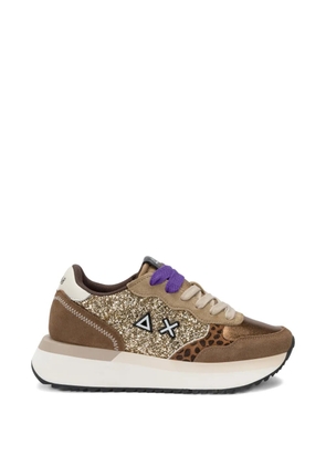 Sun68 Big Ally Glitter leopard sneakers - Brown