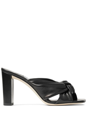 Jimmy Choo 85mm Avenue leather sandals - Black