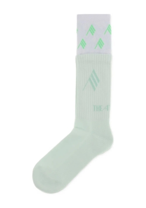 The Attico logo-detail socks - Green
