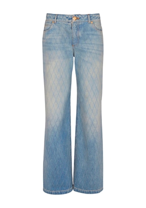 Balmain diamond-stitched jeans - Blue