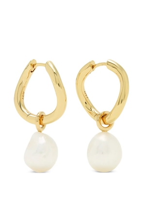 Astrid & Miyu Serenity pearl-embellished earrings - Gold