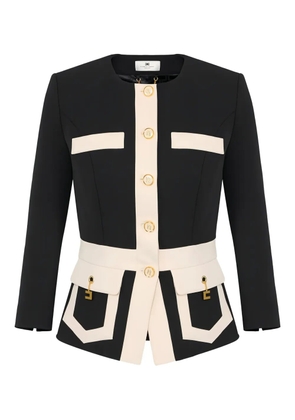 Elisabetta Franchi colour-blocking button jacket - Black
