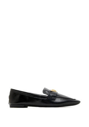 Schutz logo-plaque loafers - Black