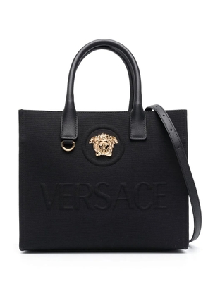 Versace small La Medusa canvas tote bag - Black
