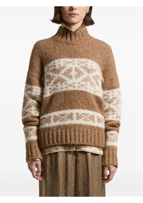 Peserico fairisle-pattern high-neck sweater - Neutrals