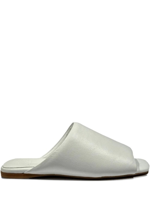 La-Rose Sabot leather sandals - White