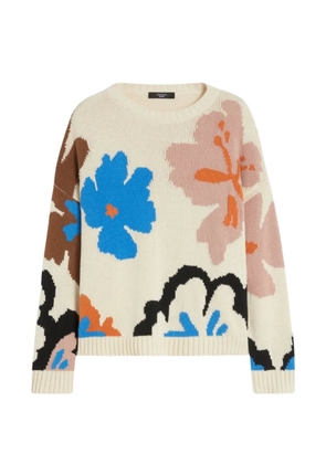 Weekend Max Mara floral crew-neck sweater - Neutrals