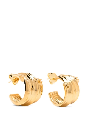 Elisabetta Franchi ridged hoop earrings - Gold