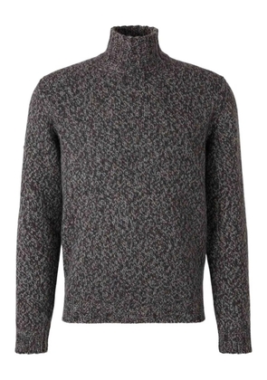Fedeli high-neck cotton sweater - Grey