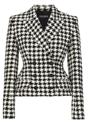 Dolce & Gabbana double breasted check blazer - Black