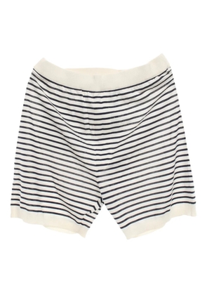 Prada Pre-Owned 2020 striped silk shorts - White