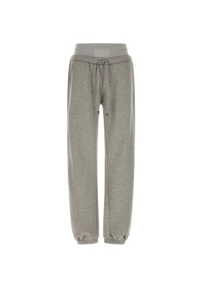 The Attico ribbed insert fleece joggers - Grey