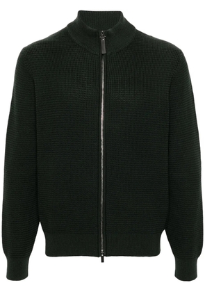 Canali waffle-knit wool cardigan - Green