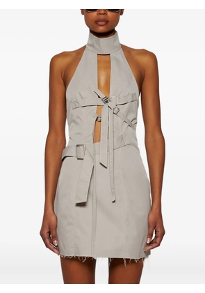 Natasha Zinko halterneck buckle-fastening dress - Neutrals