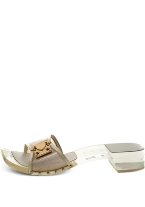 Louis Vuitton Pre-Owned transparent-heel leather sandals - Neutrals