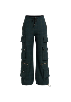 Cynthia Rowley plaid cargo trousers - Green