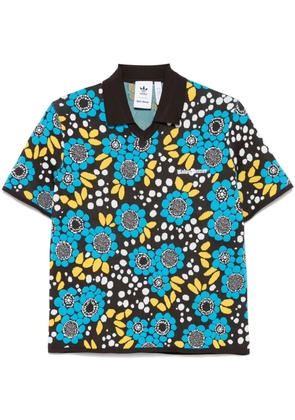 adidas floral polo shirt - Blue
