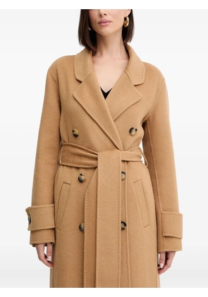 FRACOMINA buttoned belted coat - Brown