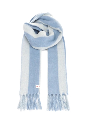 Marni striped knitted scarf - Blue
