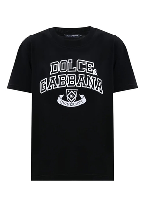 Dolce & Gabbana University graphic-print T-shirt - Black