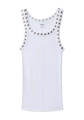 RE/DONE studded ribbed tank top - White
