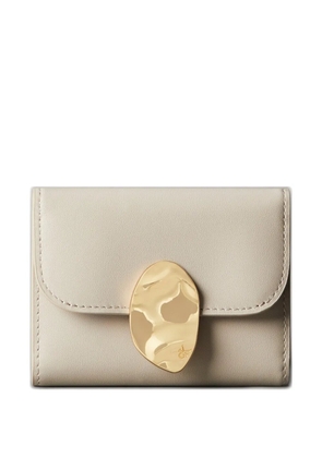 Calvin Klein leather plaque wallet - Neutrals