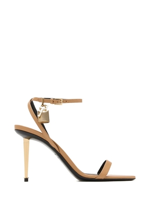 TOM FORD 85mm Padlock heeled pumps - Neutrals