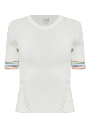 Paul Smith Signature Stripe ribbed T-shirt - White