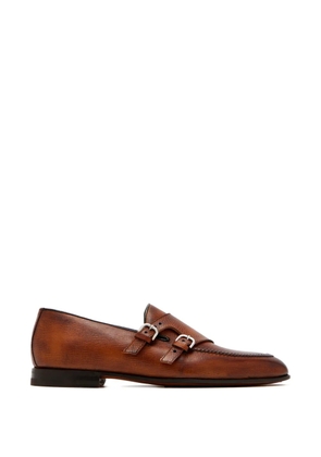 Bontoni buckle-strap monk shoes - Brown