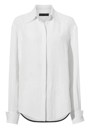 Proenza Schouler crinkled satin-finish shirt - White