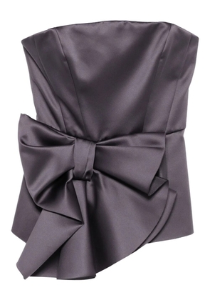 Viktor & Rolf bow-detail bustier top - Grey