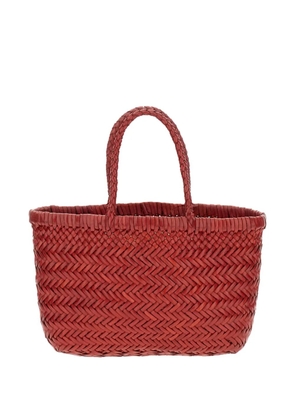 DRAGON DIFFUSION mini Flat Gora woven tote bag - Red