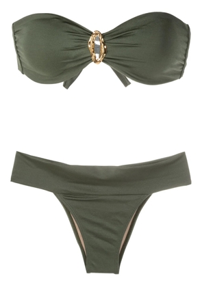 Brigitte strapless mid-rise bikini - Green