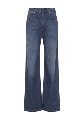Brunello Cucinelli five-pocket wide-leg jeans - Blue