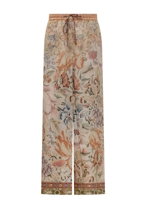 Pierre-Louis Mascia floral-tapestry trousers - Neutrals