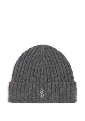 Sporty & Rich ribbed-knit beanie - Grey