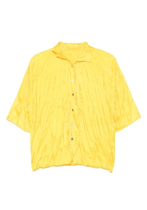 Issey Miyake Pre-Owned 2000s plissé-effect shirt - Yellow