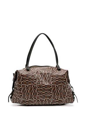 Ferragamo Pre-Owned 2000-2025 Gancini Coated Canvas tote bag - Brown