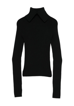 Iceberg collared ribbed top - Black
