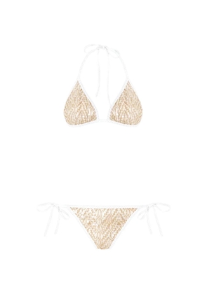 Missoni triangle-cup bikini set - Gold