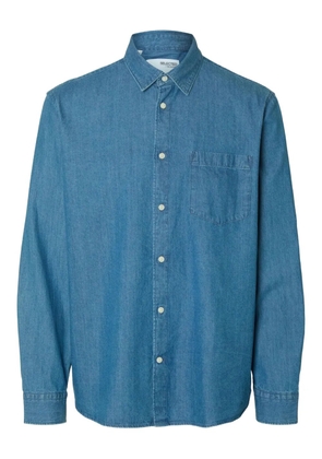 SELECTED chest-pocket shirt - Blue